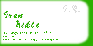 iren mikle business card